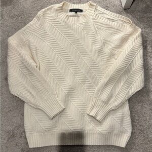 BCBGMaxAzria Cream Textured Sweater